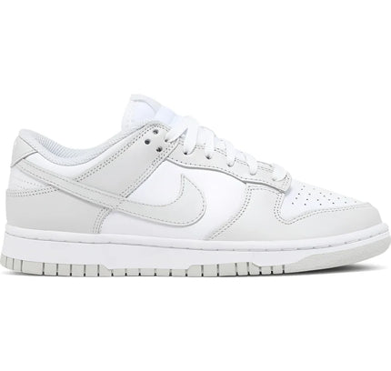 White and light grey Nike Dunk Low sneaker, perfect performance hoops shoe for women