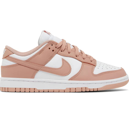 Nike Dunk Low Rose Whisper in pink and white, a stylish vintage basketball shoe for women