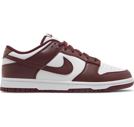 Nike Dunk Low Team Red sneaker in burgundy and white colorway for stylish comfort