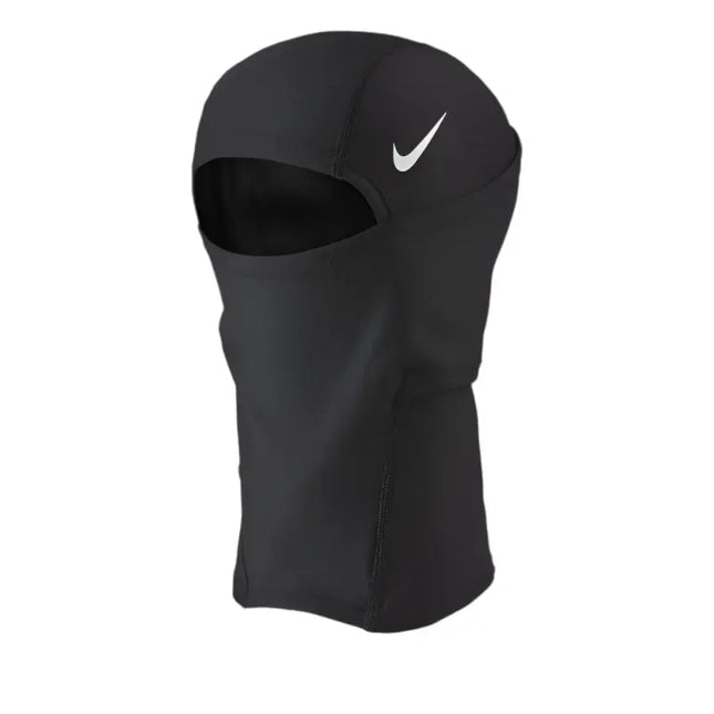 Black Nike Pro THERMA-FIT Hyperwarm Hood with white Swoosh logo for kids