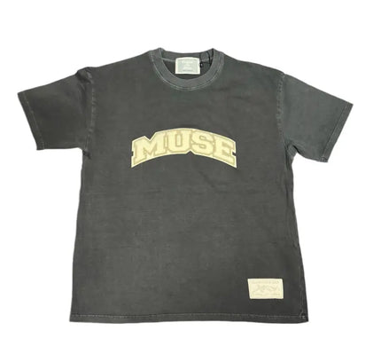 Dark gray OG Patch T-Shirt featuring MOSE in yellow, perfect with Nike Dunk and Jordan 4