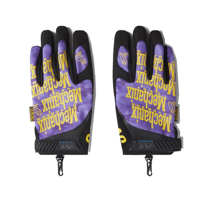 Purple and black OVO Mechanix Original Gloves with yellow logo for superior grip