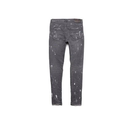 Gray paint-splattered jeans P001 Worn Grey Knee Slit with signature hang tag