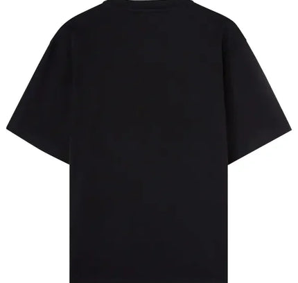 Plain black short-sleeve crewneck t-shirt from Palm Angels Classic Logo Slim Tee Black White, ideal with Nike Dunk, Jordan 4, or low dunks Nike sneakers