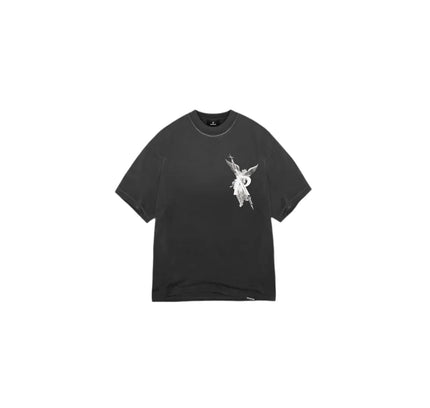 Black Represent Archangel T-Shirt featuring angel graphic and Metal Bar logo design