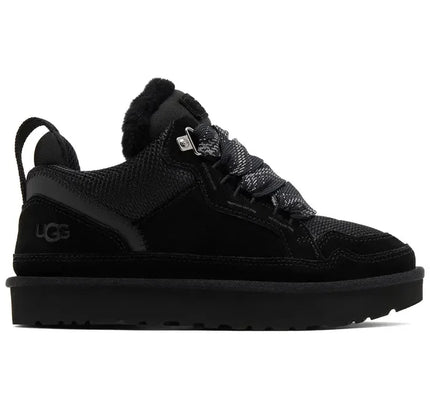 UGG Lowmel Black women’s sneaker with fur lining and mesh accents